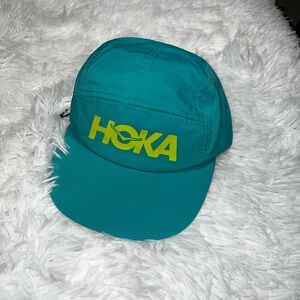 HOKA Teal / Blue and Yellow Running Hat with Adjustable Cap
